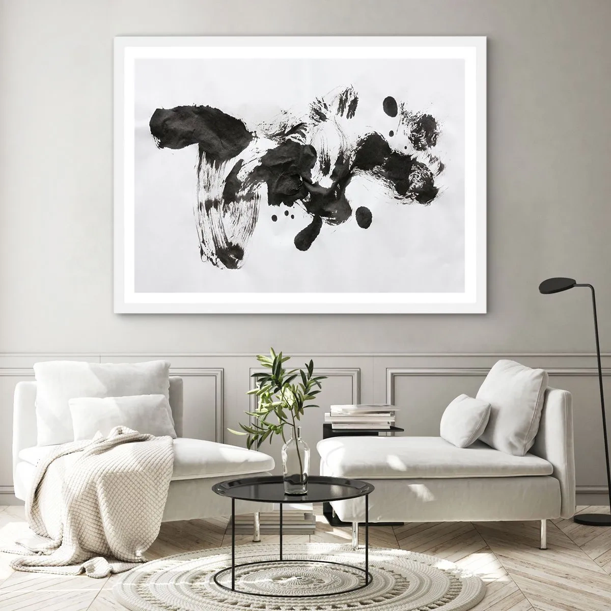Plakat i hvid ramme - En metode i galskaben? - 40x30 cm