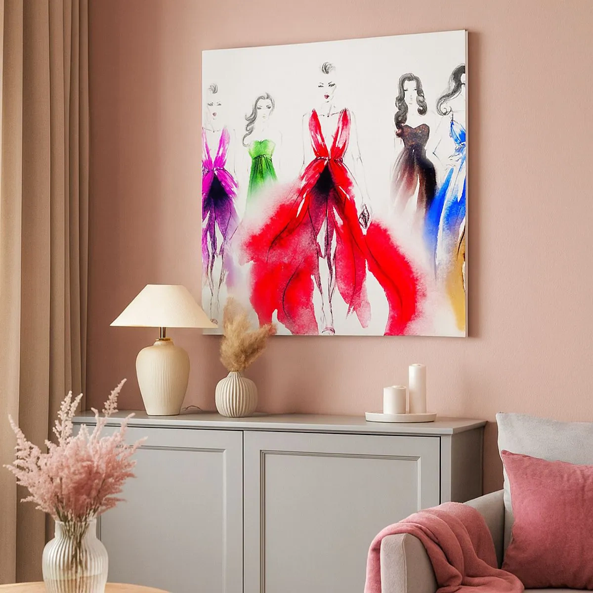 Lærredstryk - Billede på lærred - Stemninger til outfits - 30x30 cm