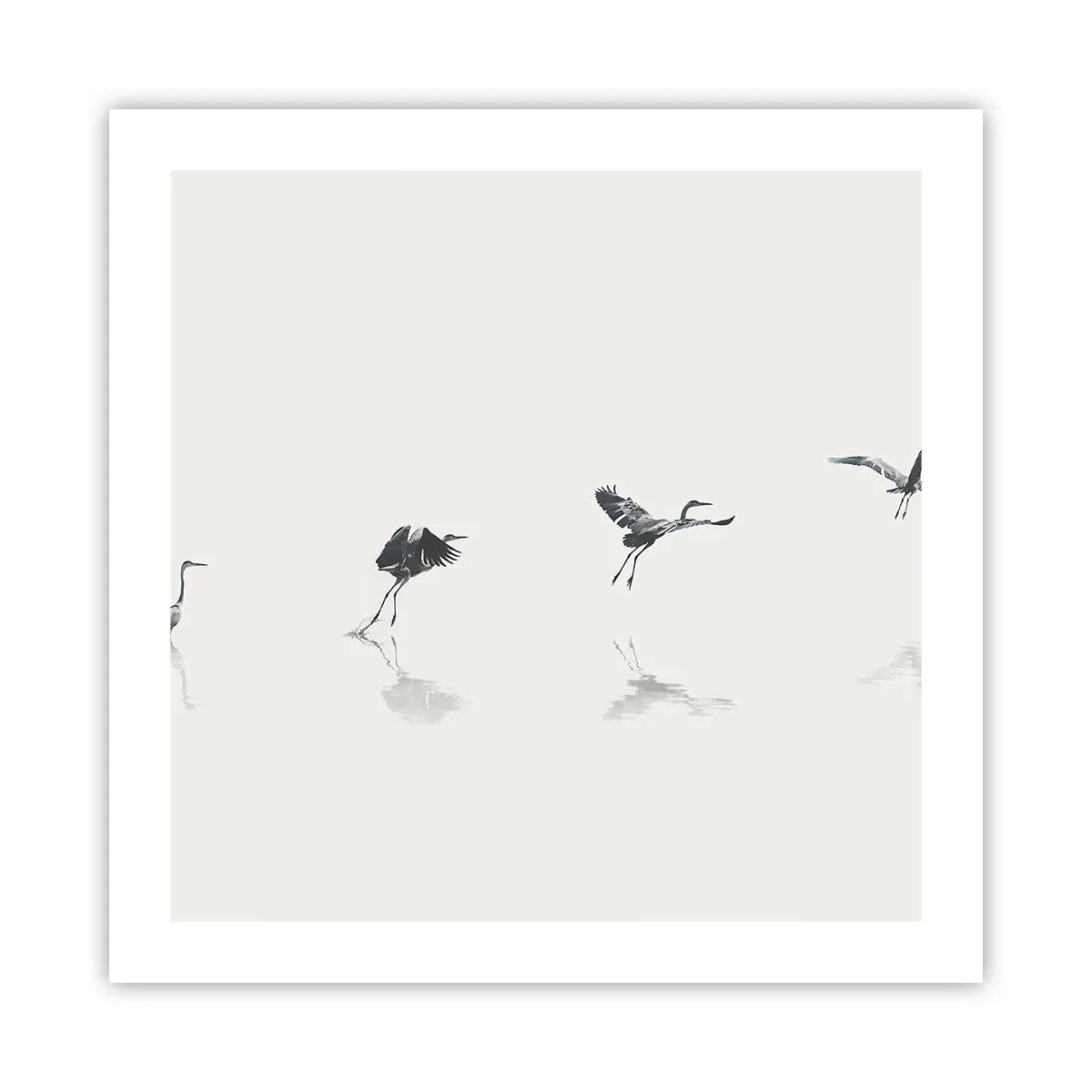 Plakat - Fire enkle trin - 50x50 cm