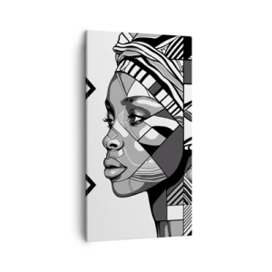 Lærredstryk - Billede på lærred - Etnisk portræt - 45x80 cm