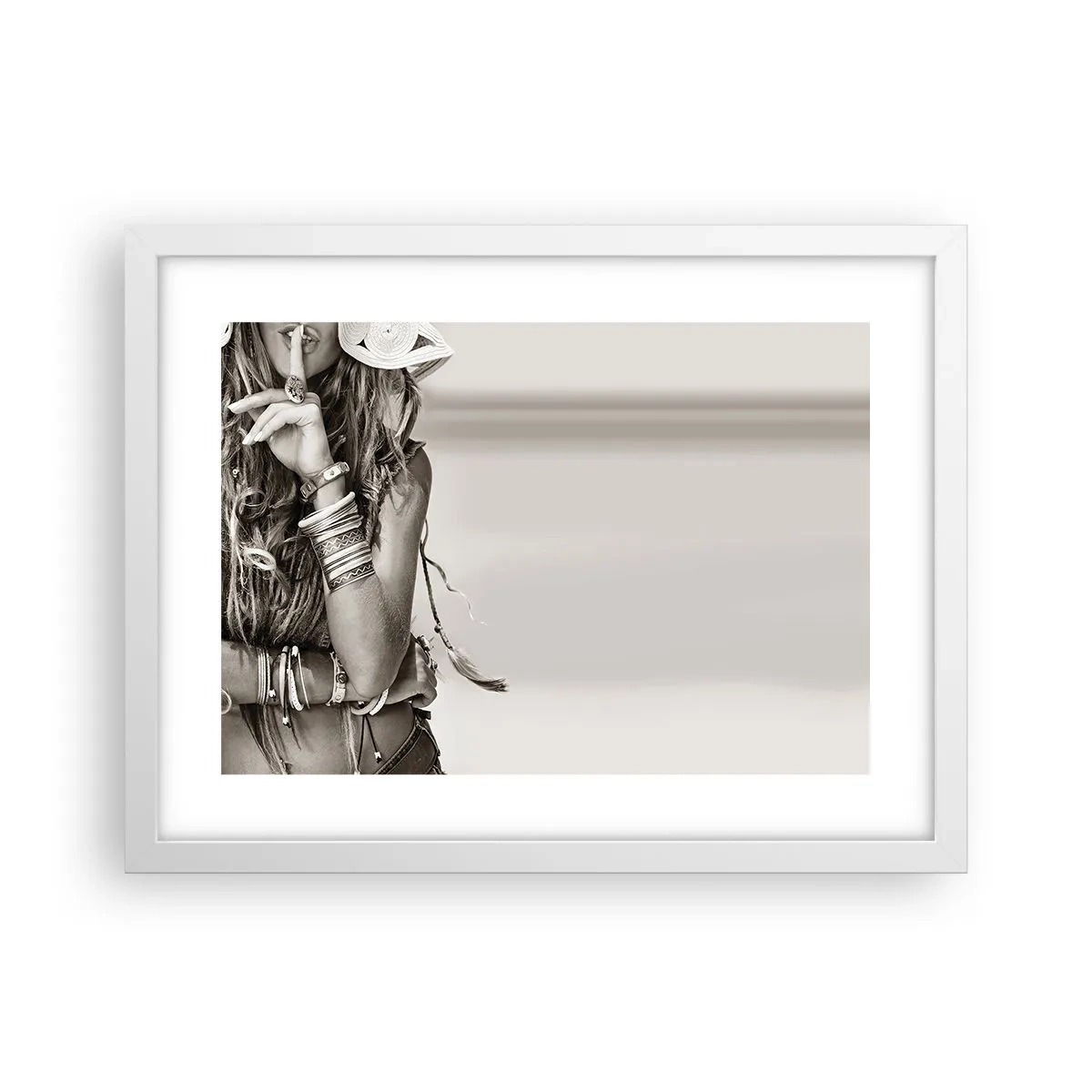 Plakat i hvid ramme - Som en pige - 40x30 cm