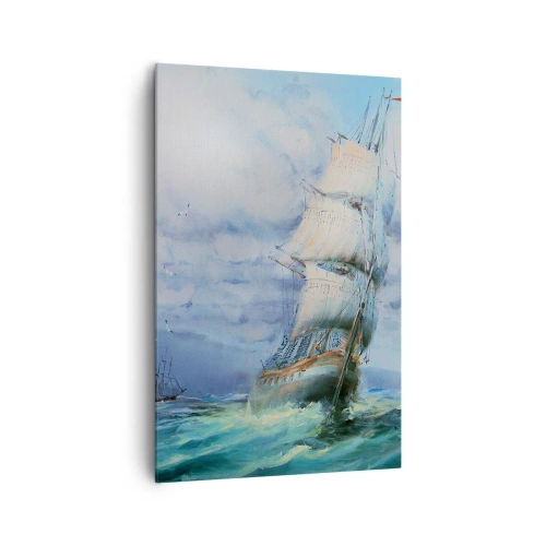 Lærredstryk - Billede på lærred - God vind - 80x120 cm