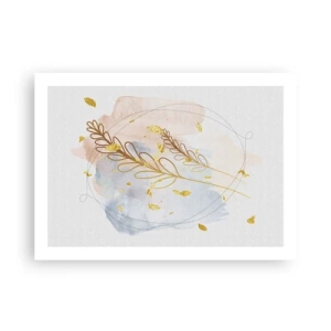 Plakat - En gylden eksplosion - 70x50 cm