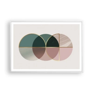 Plakat i hvid ramme - Hjul for hjul… - 100x70 cm