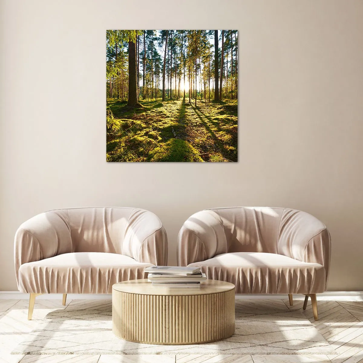 Billede på glas - ...Bag de syv skove - 70x70 cm