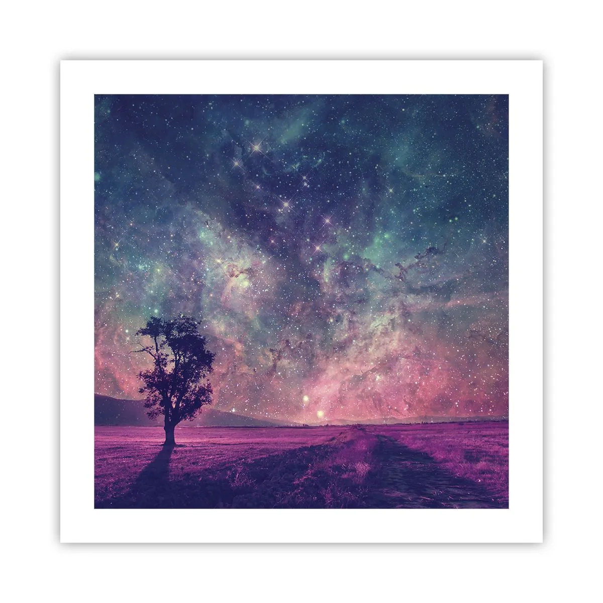 Plakat - Under en magisk himmel - 50x50 cm