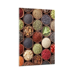 Billede på glas - Alle verdens smage - 80x120 cm