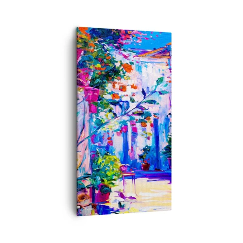 Lærredstryk - Billede på lærred - Impression - Italiensk gade - 45x80 cm