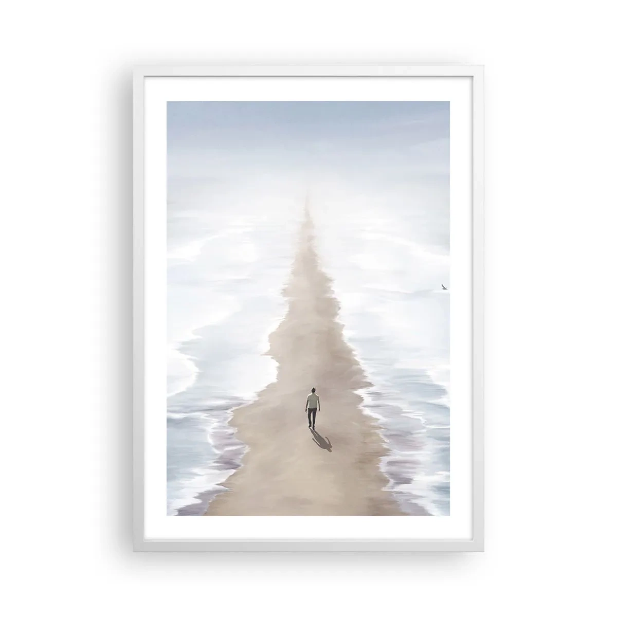 Plakat i hvid ramme - Lys fremtid - 50x70 cm