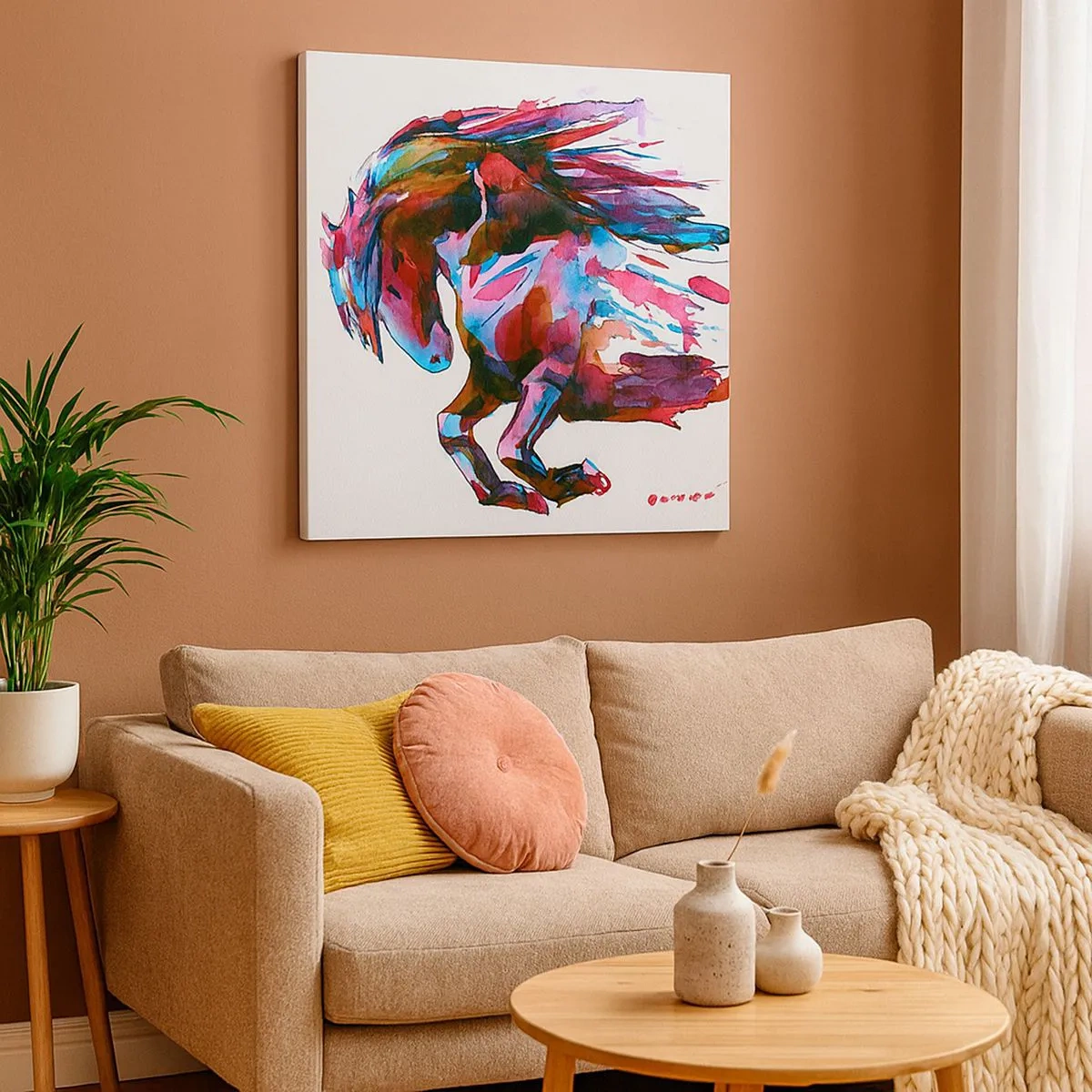 Lærredstryk - Billede på lærred - I henrykkelse - 30x30 cm