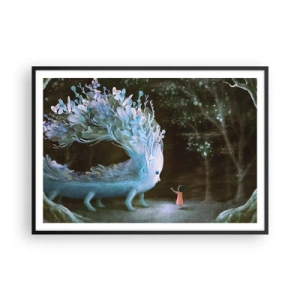 Plakat i sort ramme - Et fantastisk møde - 100x70 cm