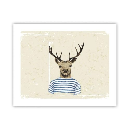 Plakat - Fordi jeg kan lide stribede skjorter! - 50x40 cm