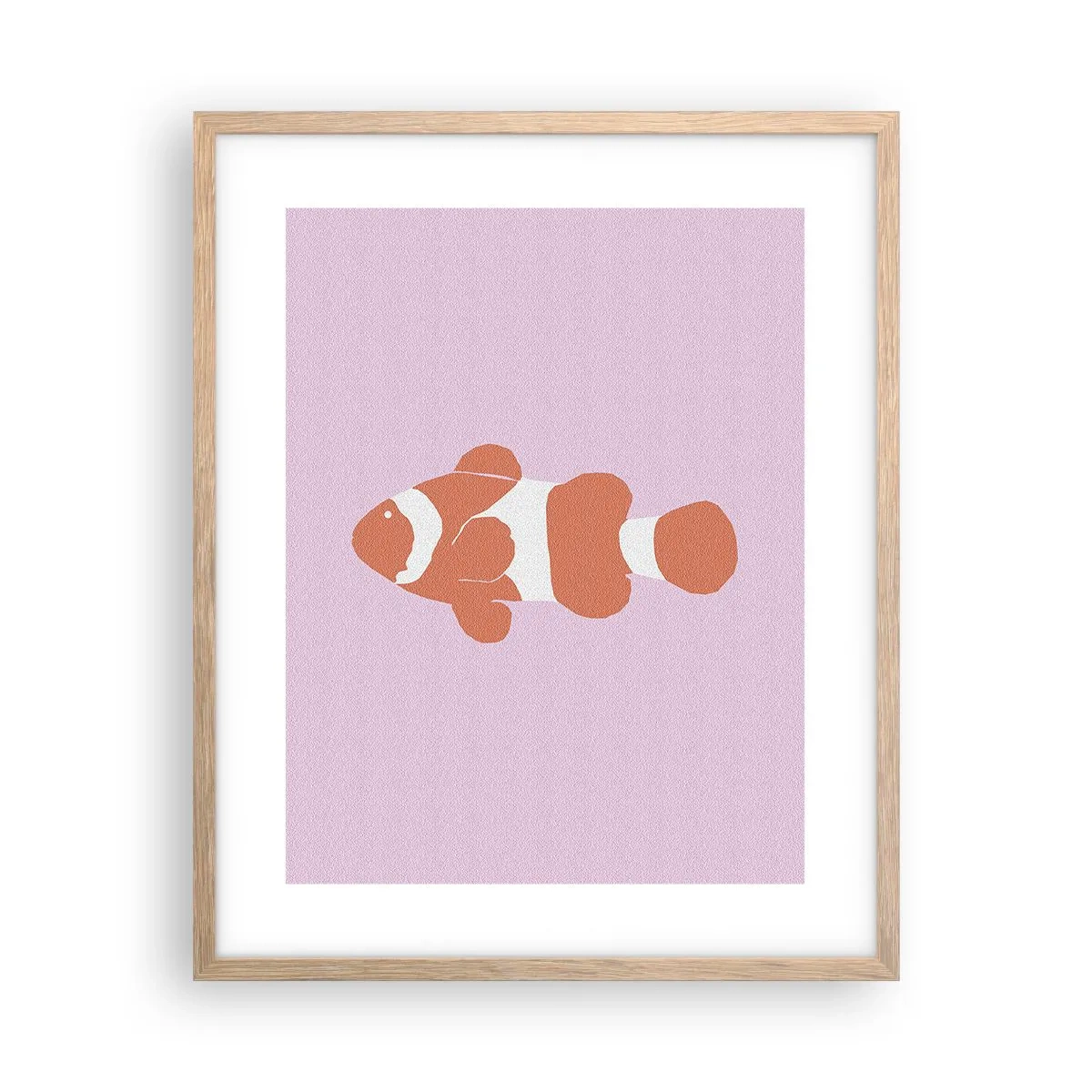 Plakat i ramme af lyst egetræ - I koraller til ansigt og hale - 40x50 cm