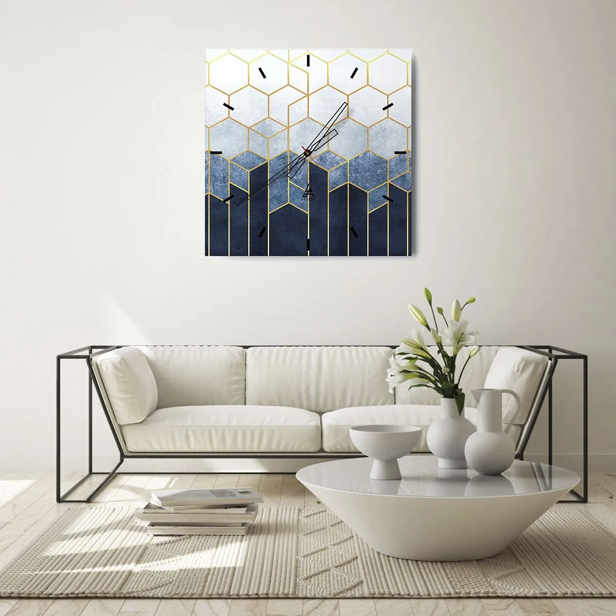 Vægur, Uret - Komposition i synkoperet rytme - 30x30 cm