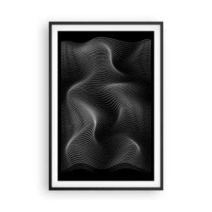 Plakat i sort ramme - Lysets dans i rummet - 61x91 cm