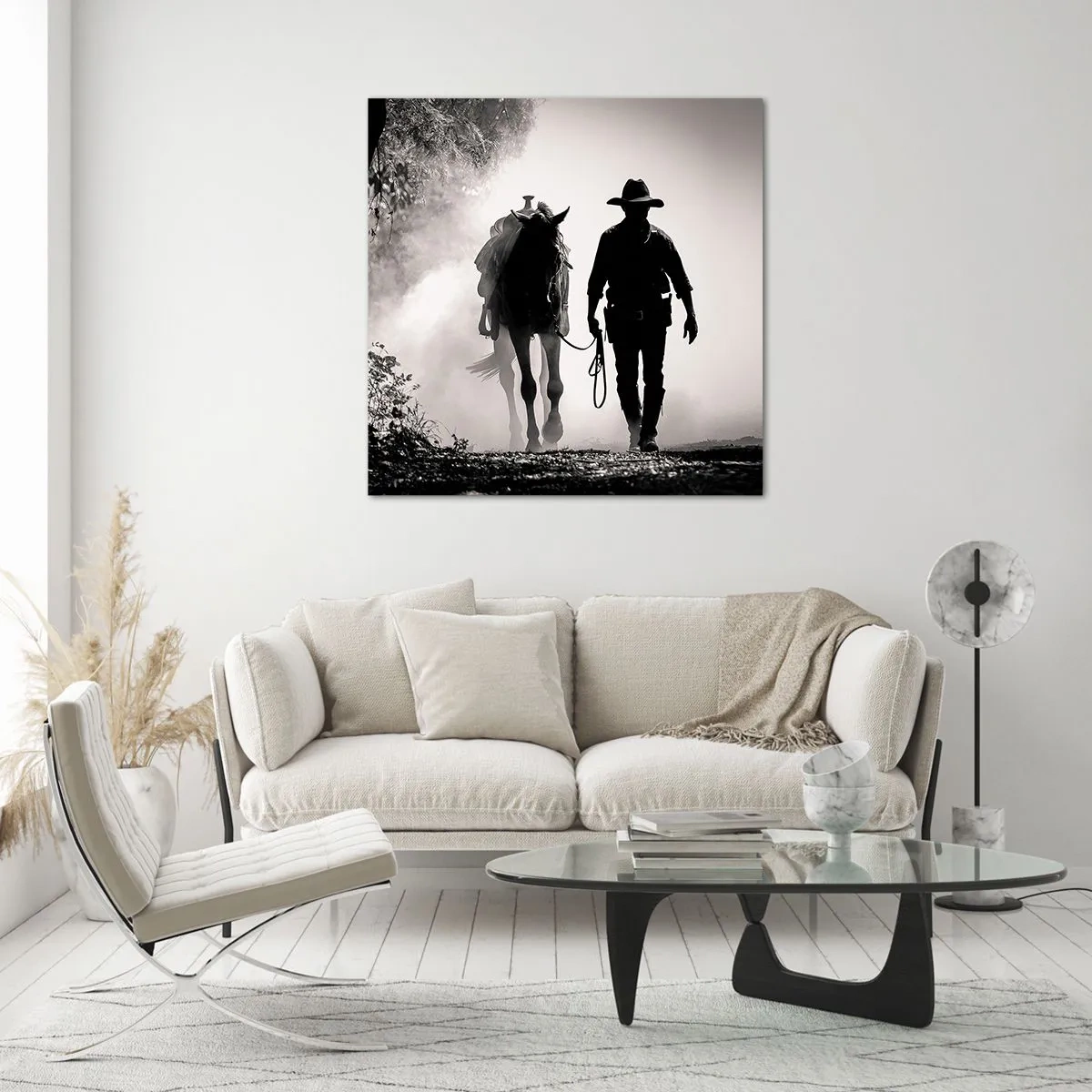 Billede på glas - En morgen i Texas - 50x50 cm