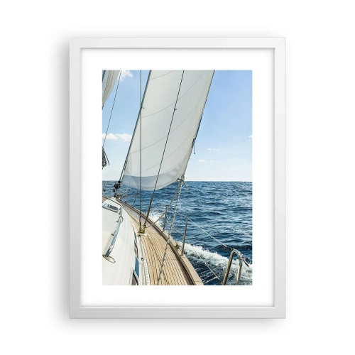 Plakat i hvid ramme - Ahoj , eventyr - 30x40 cm