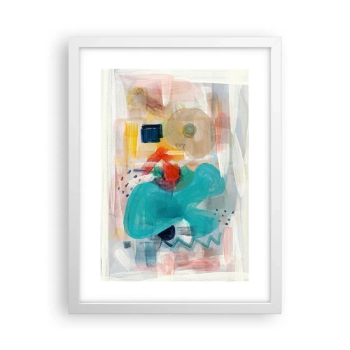 Plakat i hvid ramme - Et farverigt spil - 30x40 cm