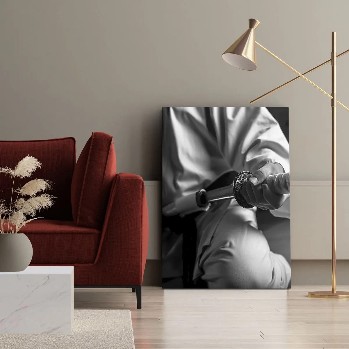 Lærredstryk - Billede på lærred - En krigers sjæl - 70x100 cm