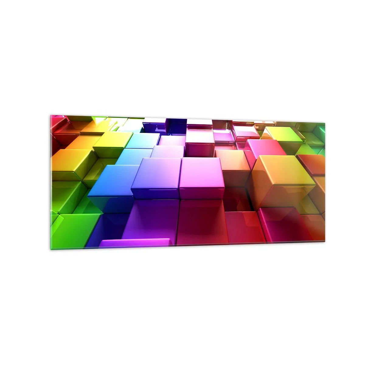 Billede på glas - Op-art sammen som et team - 120x50 cm