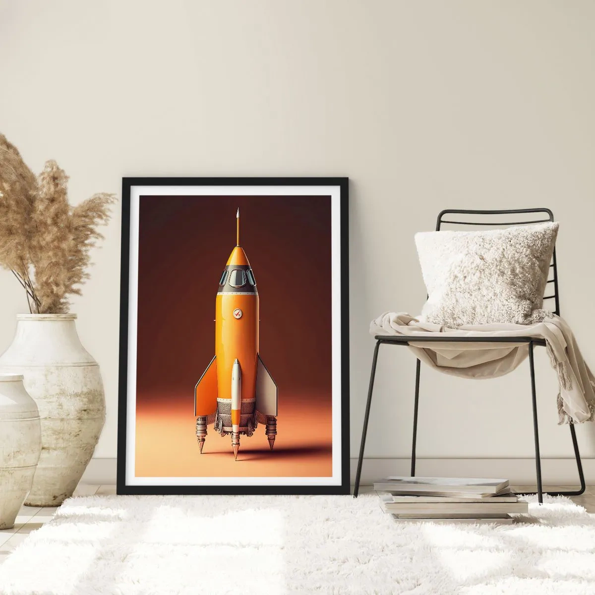 Plakat i sort ramme - Det begynder med en drøm - 61x91 cm