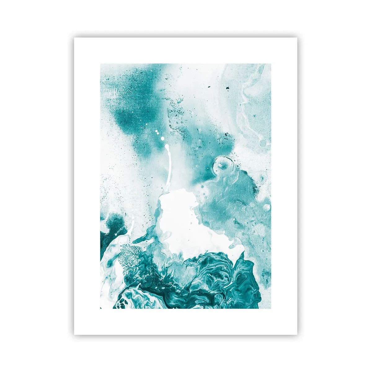 Plakat - Blå oversvømmelsesflader - 30x40 cm