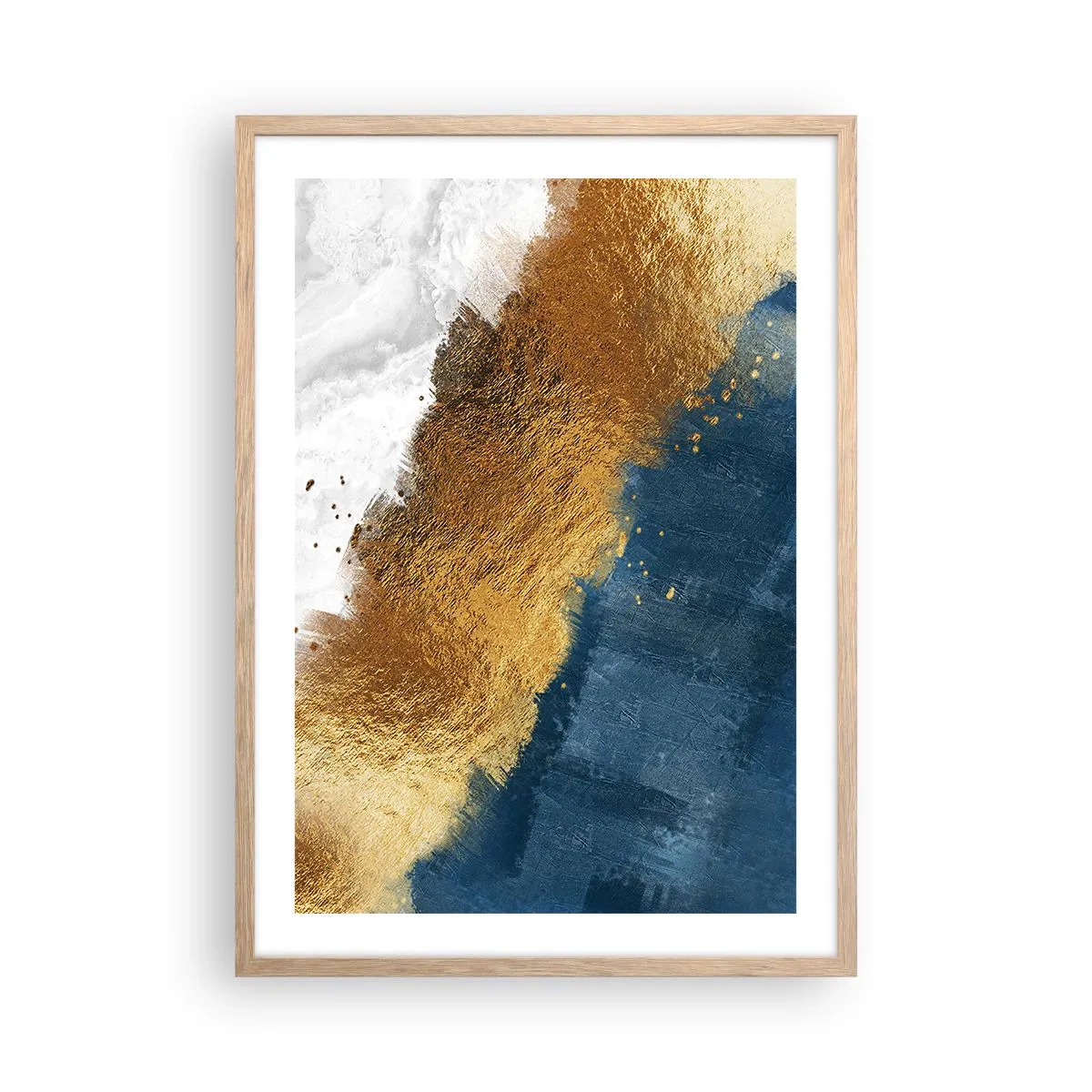 Plakat i ramme af lyst egetræ - Sommerens farver - 50x70 cm