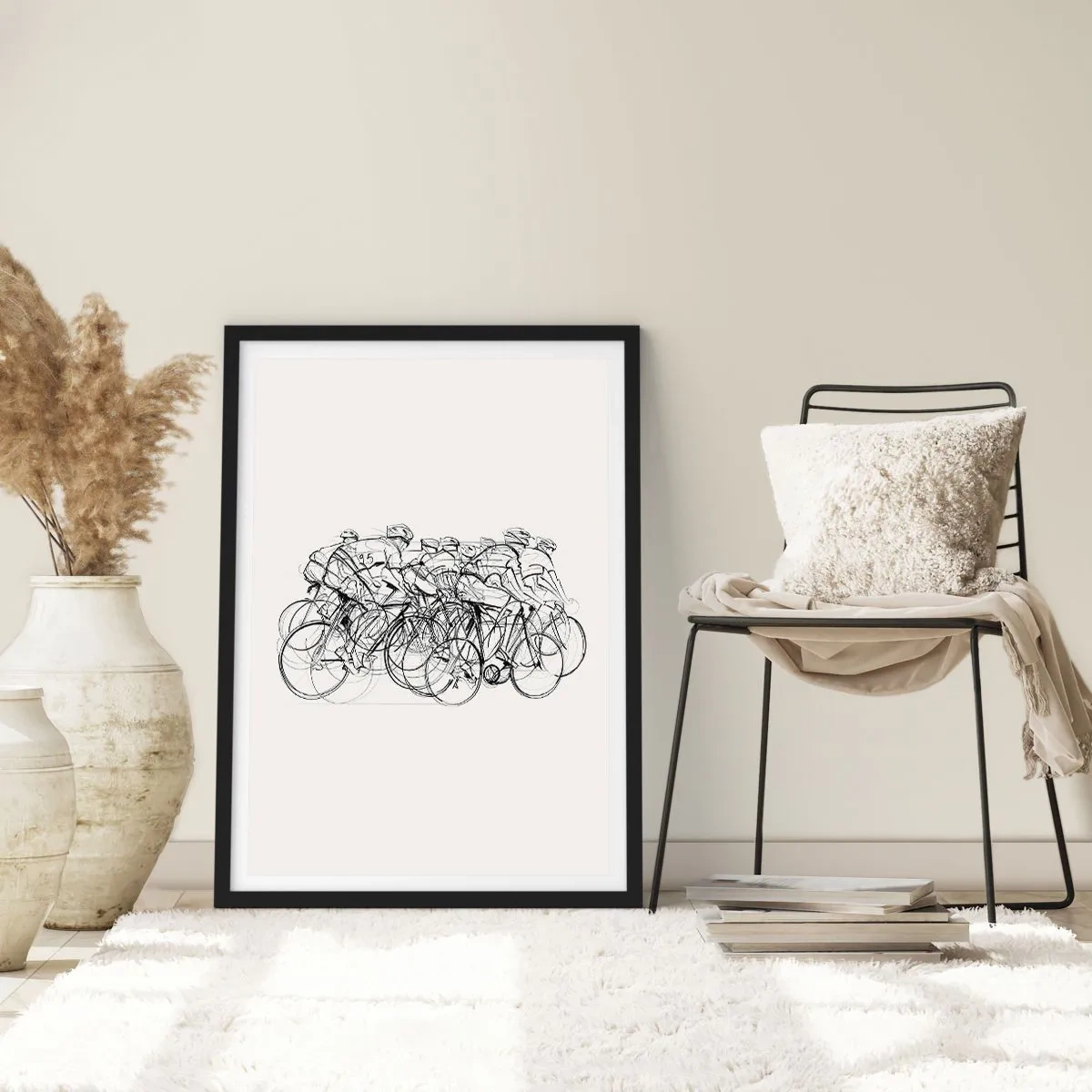 Plakat i sort ramme - Sammen i et team - 70x100 cm