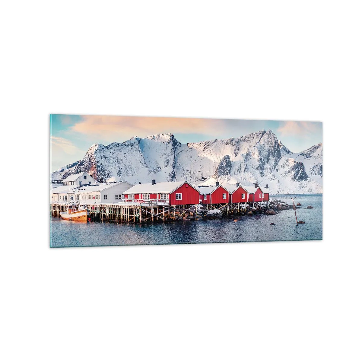 Billede på glas - Nordlig tilbagetrækning - 120x50 cm