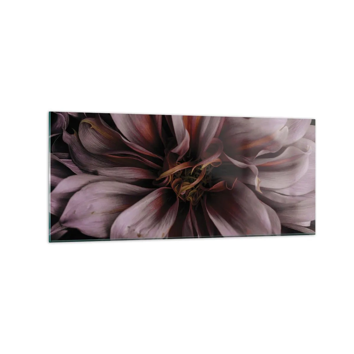 Billede på glas - Blomstret hjerte - 120x50 cm