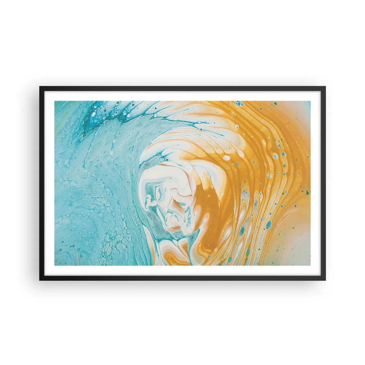 Plakat i sort ramme - Pastel hvirvel - 91x61 cm