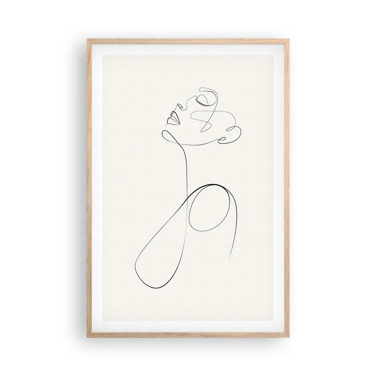 Plakat i ramme af lyst egetræ - Sløjfet i drømme - 61x91 cm