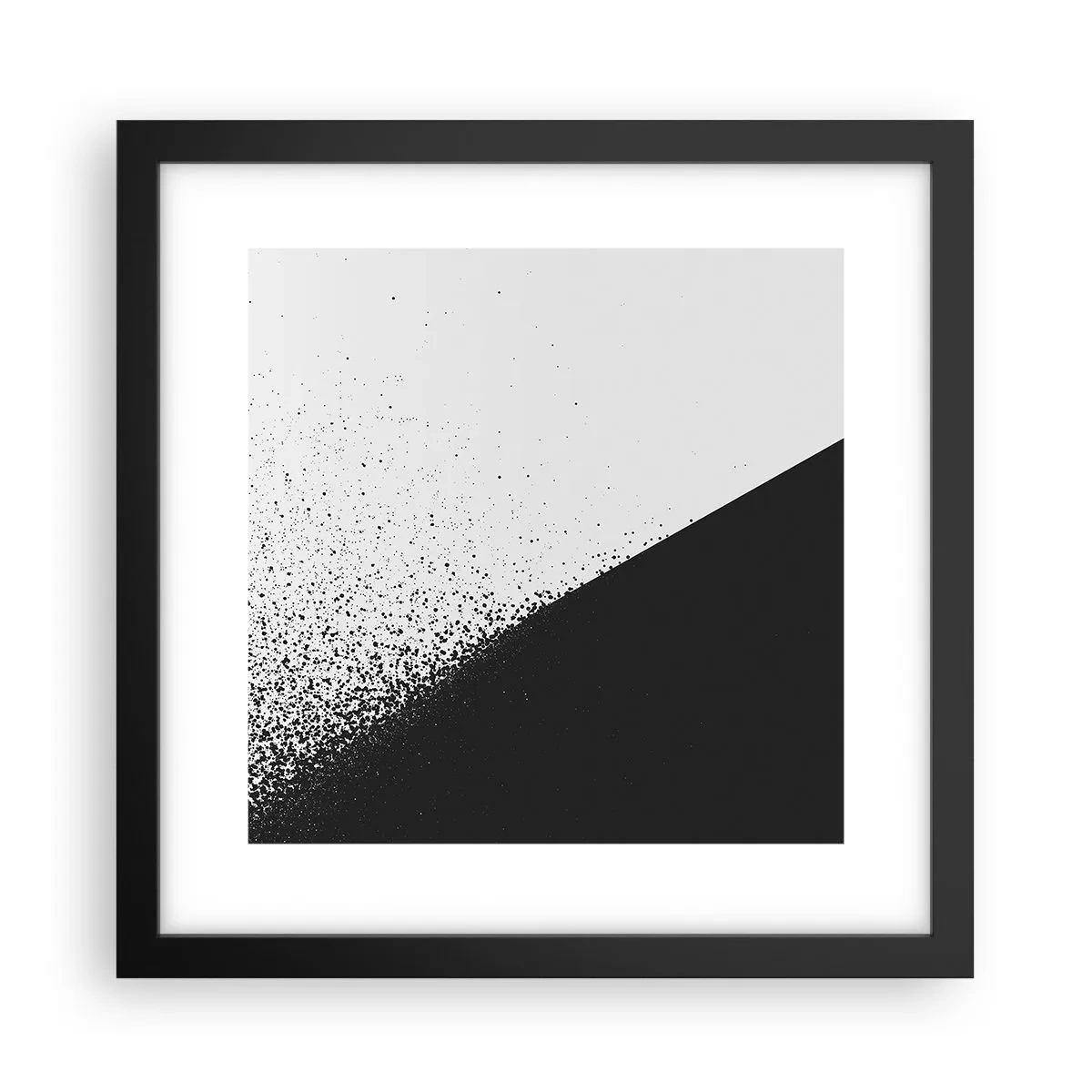 Plakat i sort ramme - Hurtigere og hurtigere, mere og mere - 30x30 cm