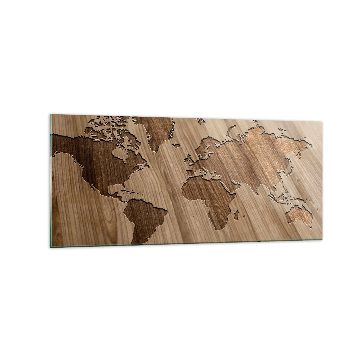 Billede på glas - Verden på bordet - 120x50 cm