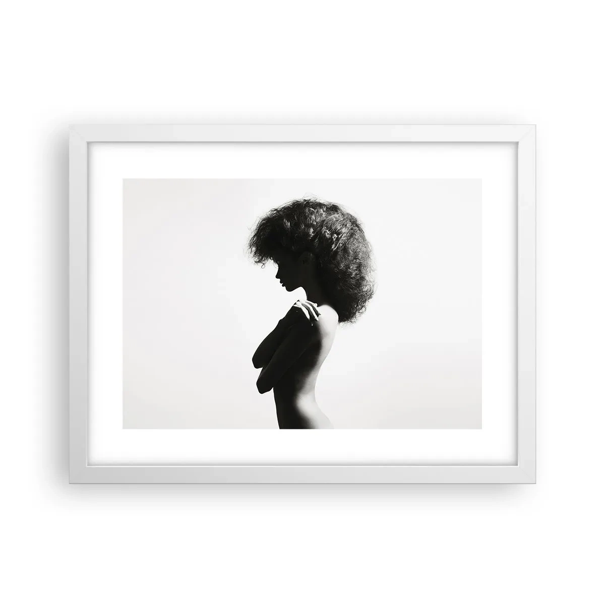 Plakat i hvid ramme - Som en blomst på en slank stilk - 40x30 cm