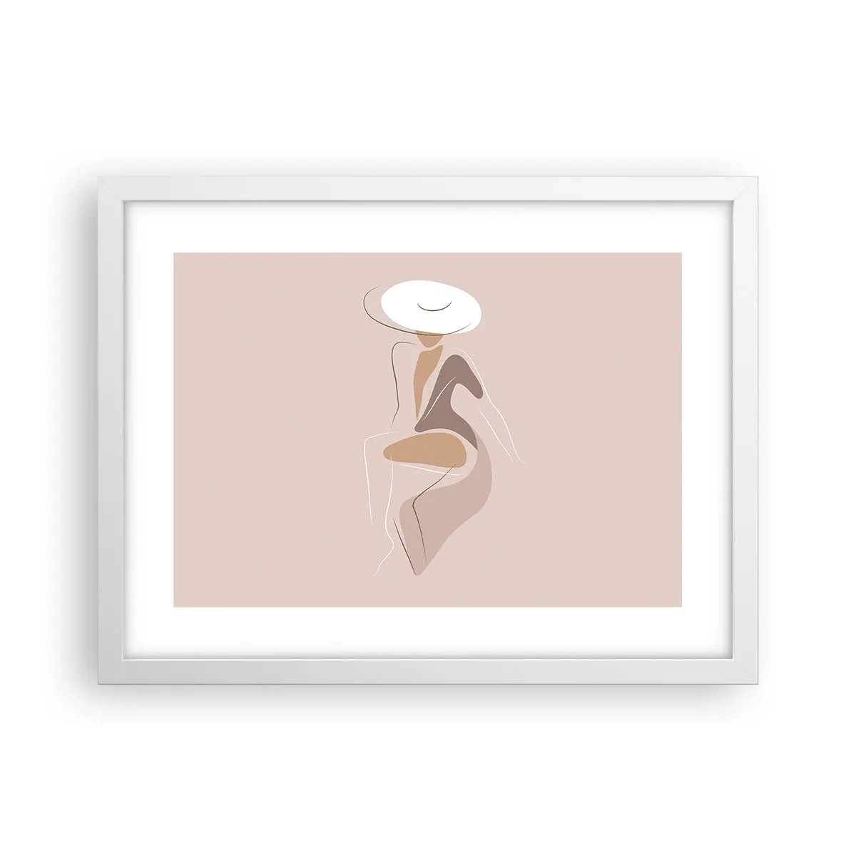 Plakat i hvid ramme - En dame, der skal være - 40x30 cm