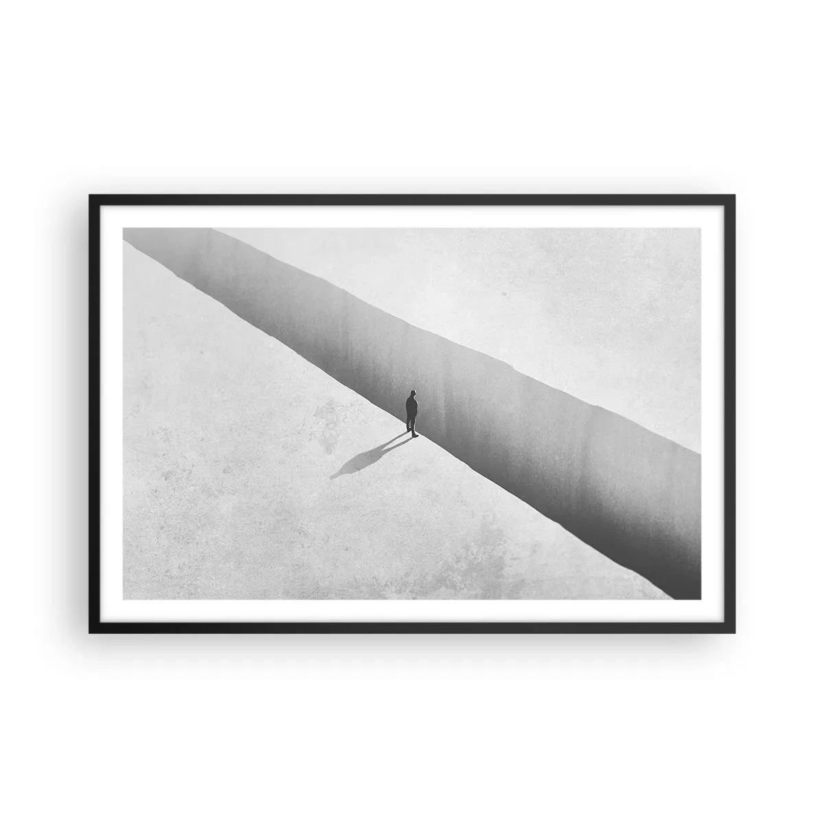 Plakat i sort ramme - Lys destination - 91x61 cm