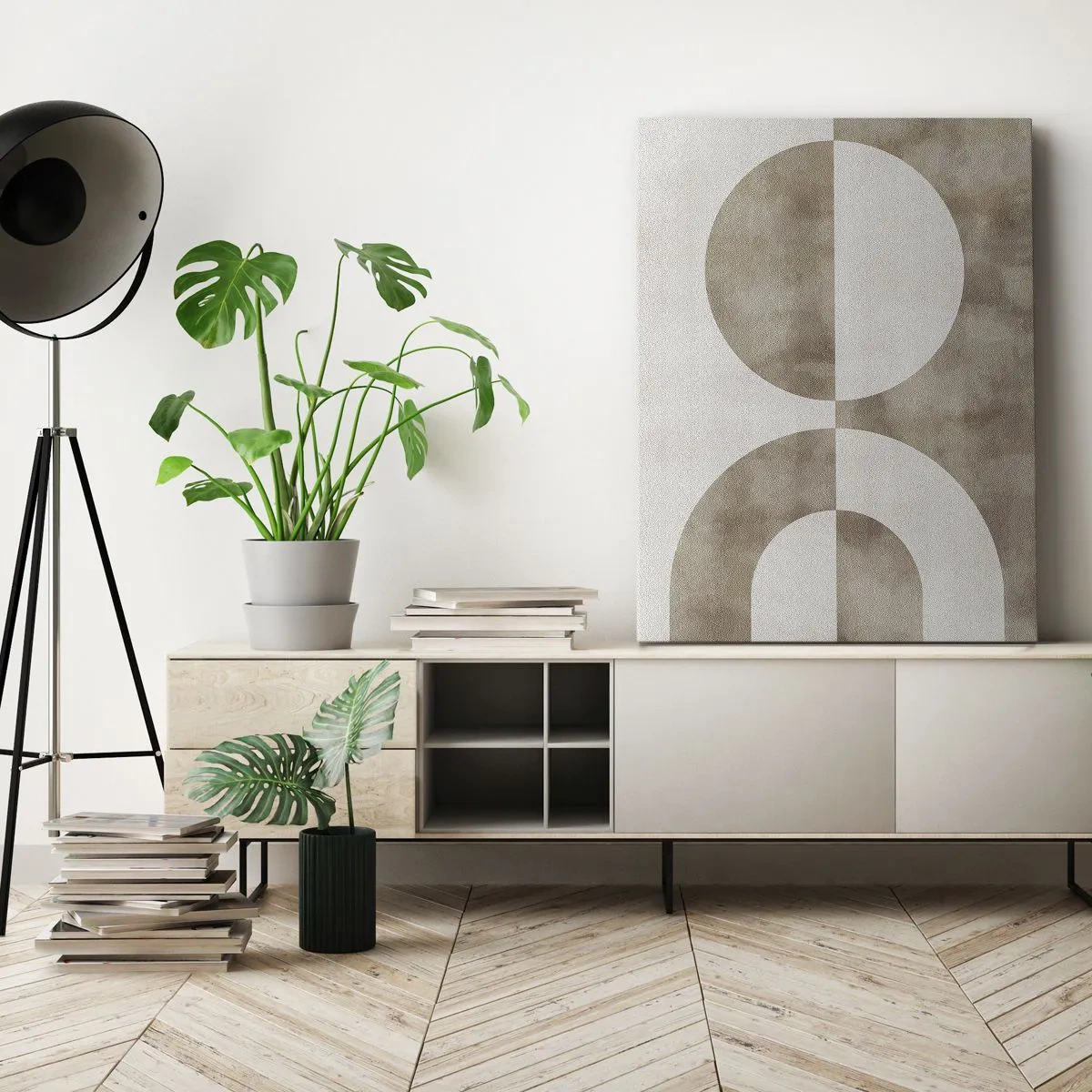 Lærredstryk - Billede på lærred - Ligheder og forskelle - 65x120 cm