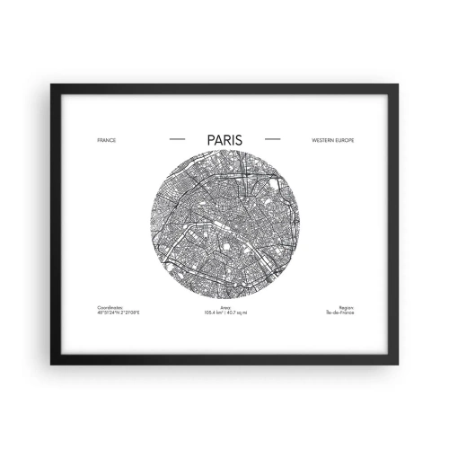 Plakat i sort ramme - Paris' anatomi - 50x40 cm