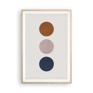 Plakat i ramme af lyst egetræ - Et symbol på perfektion - 61x91 cm