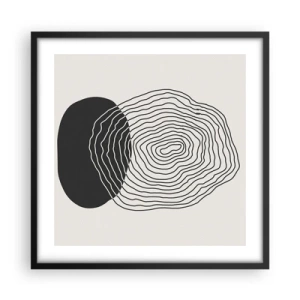 Plakat i sort ramme - Varighed og vibration - 50x50 cm