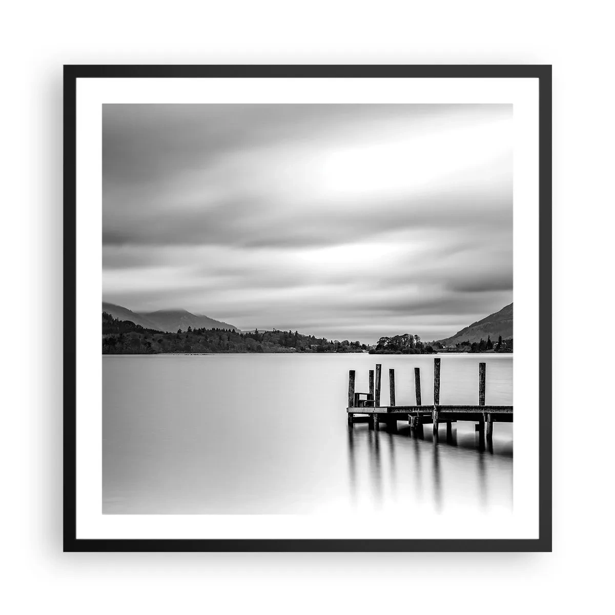 Plakat i sort ramme - Mildhed og styrke - 60x60 cm