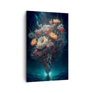 Lærredstryk - Billede på lærred - Mærkelig have - 80x120 cm