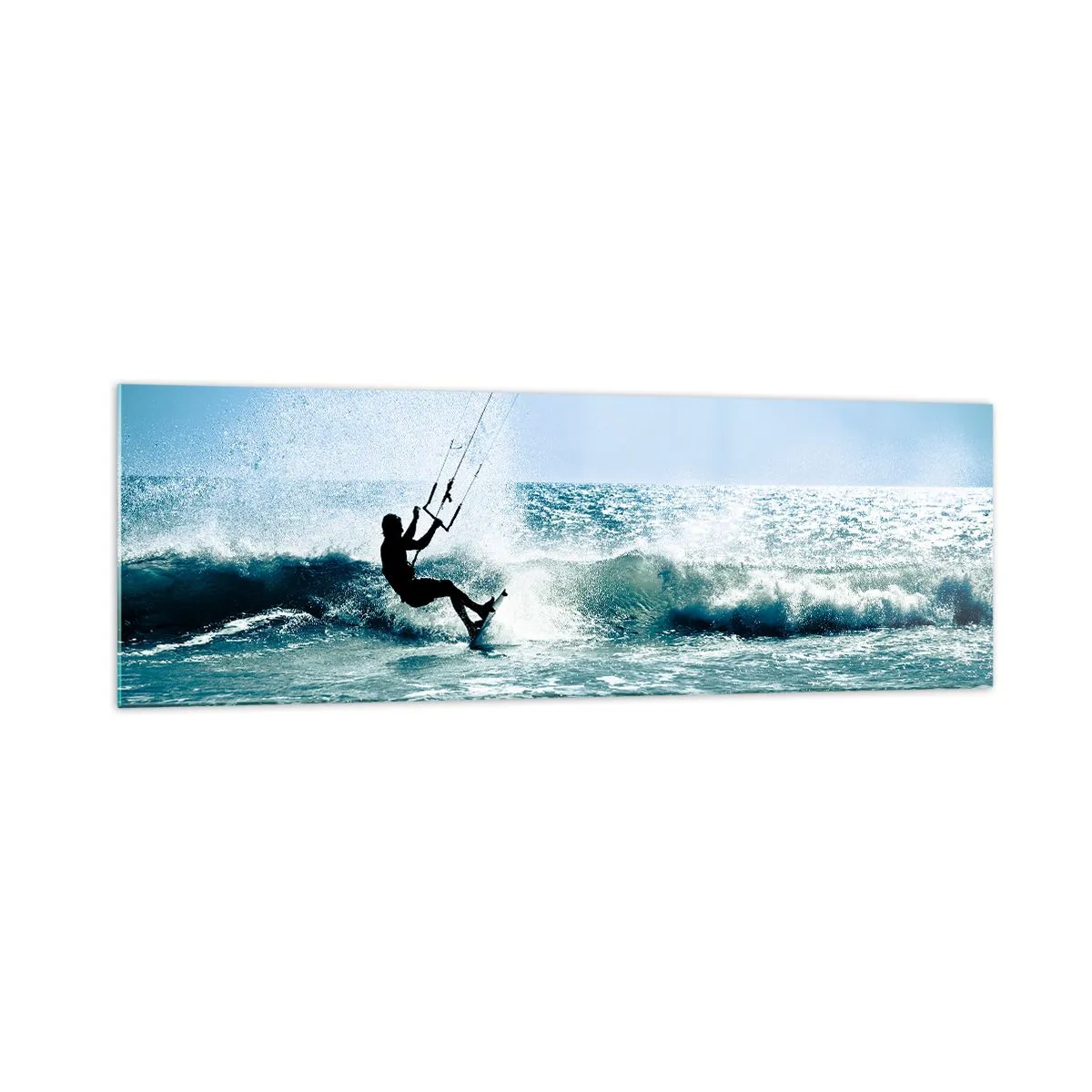Billede på glas - Lad dig rive med - 160x50 cm