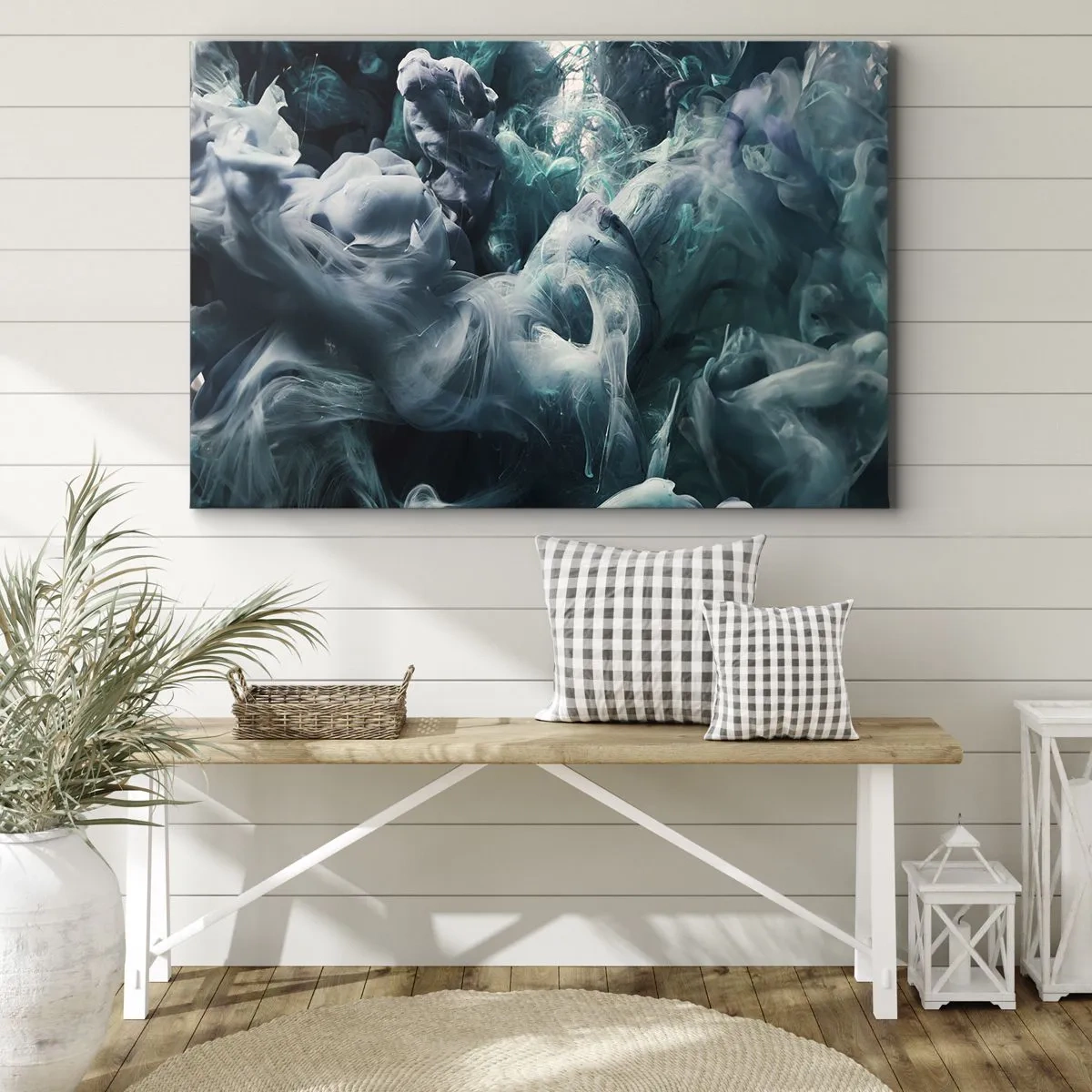 Lærredstryk - Billede på lærred - Farvebevægelse - 100x70 cm