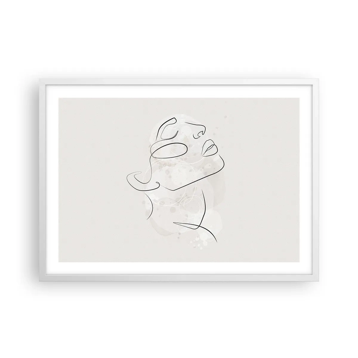 Plakat i hvid ramme - Skitse af drømmen - 70x50 cm