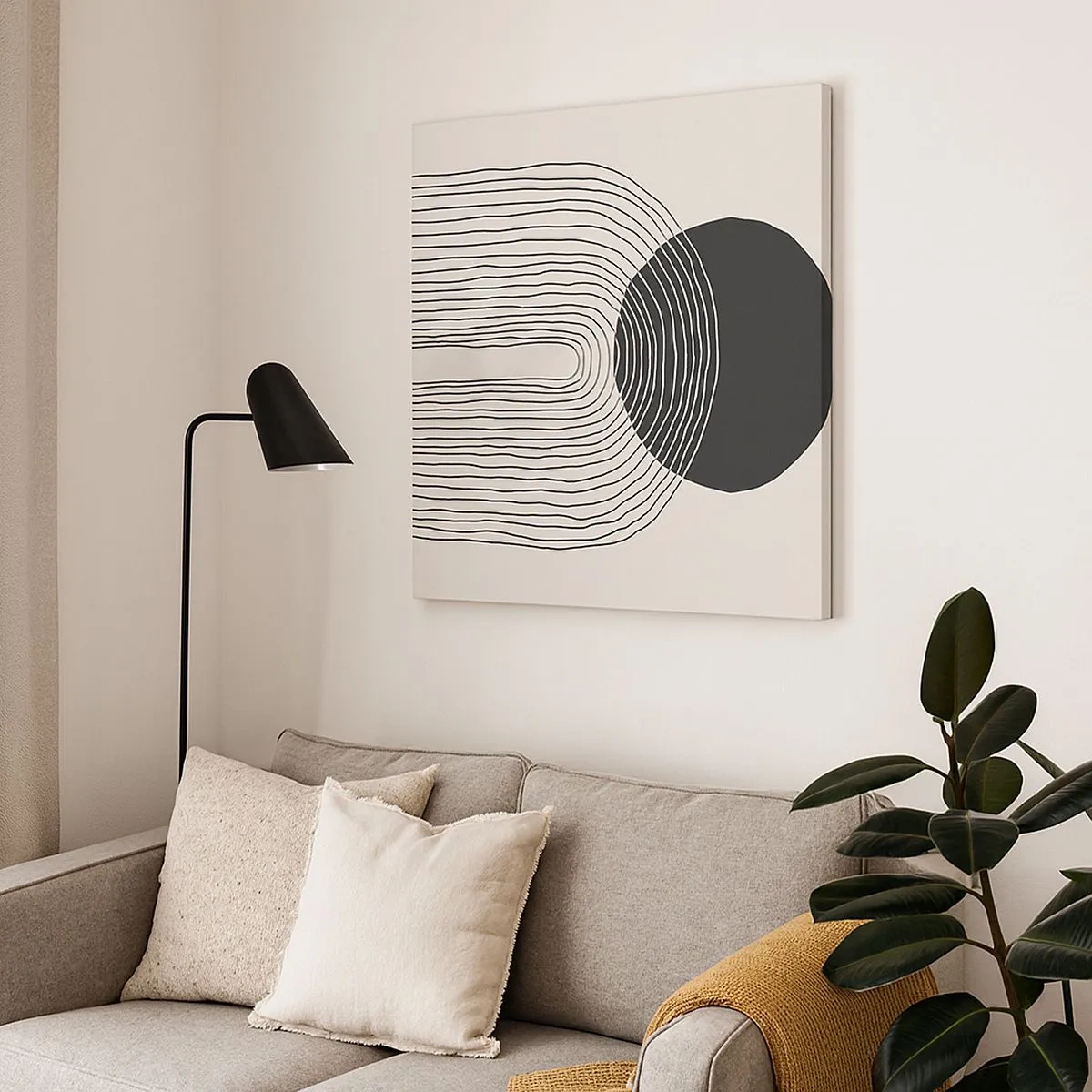 Lærredstryk - Billede på lærred - Rystende og selvsikker - 30x30 cm