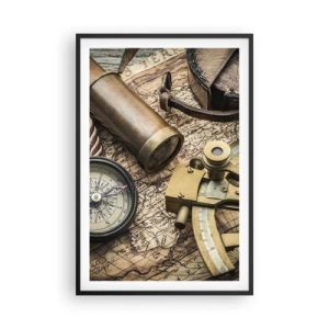 Plakat i sort ramme - Fastlægge kursen - 61x91 cm