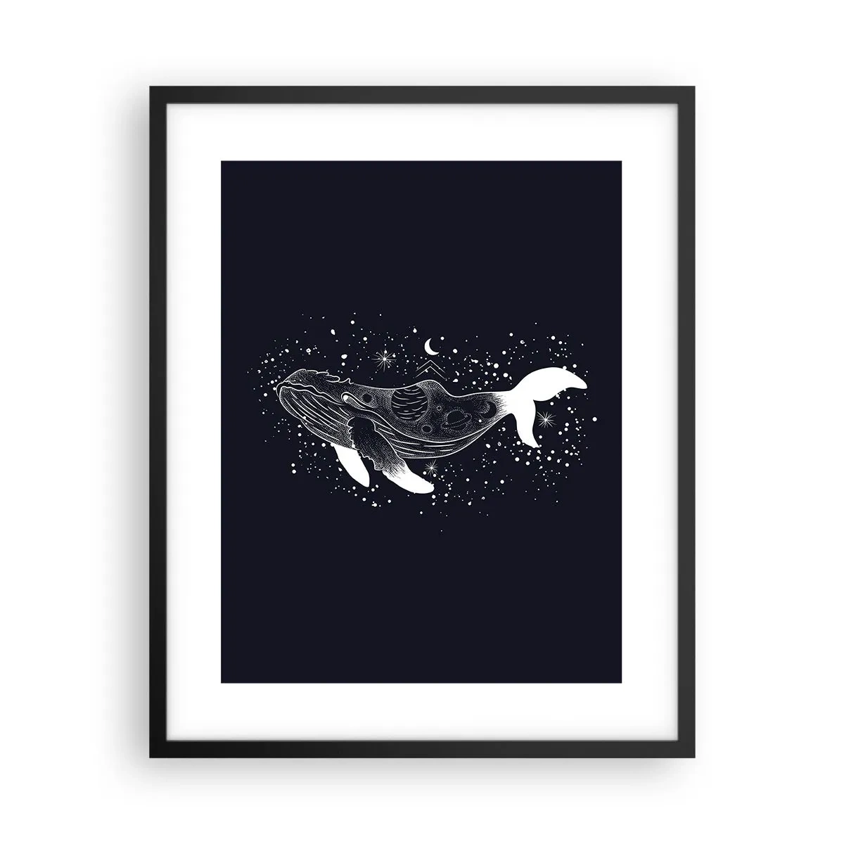 Plakat i sort ramme - I universets ocean - 40x50 cm