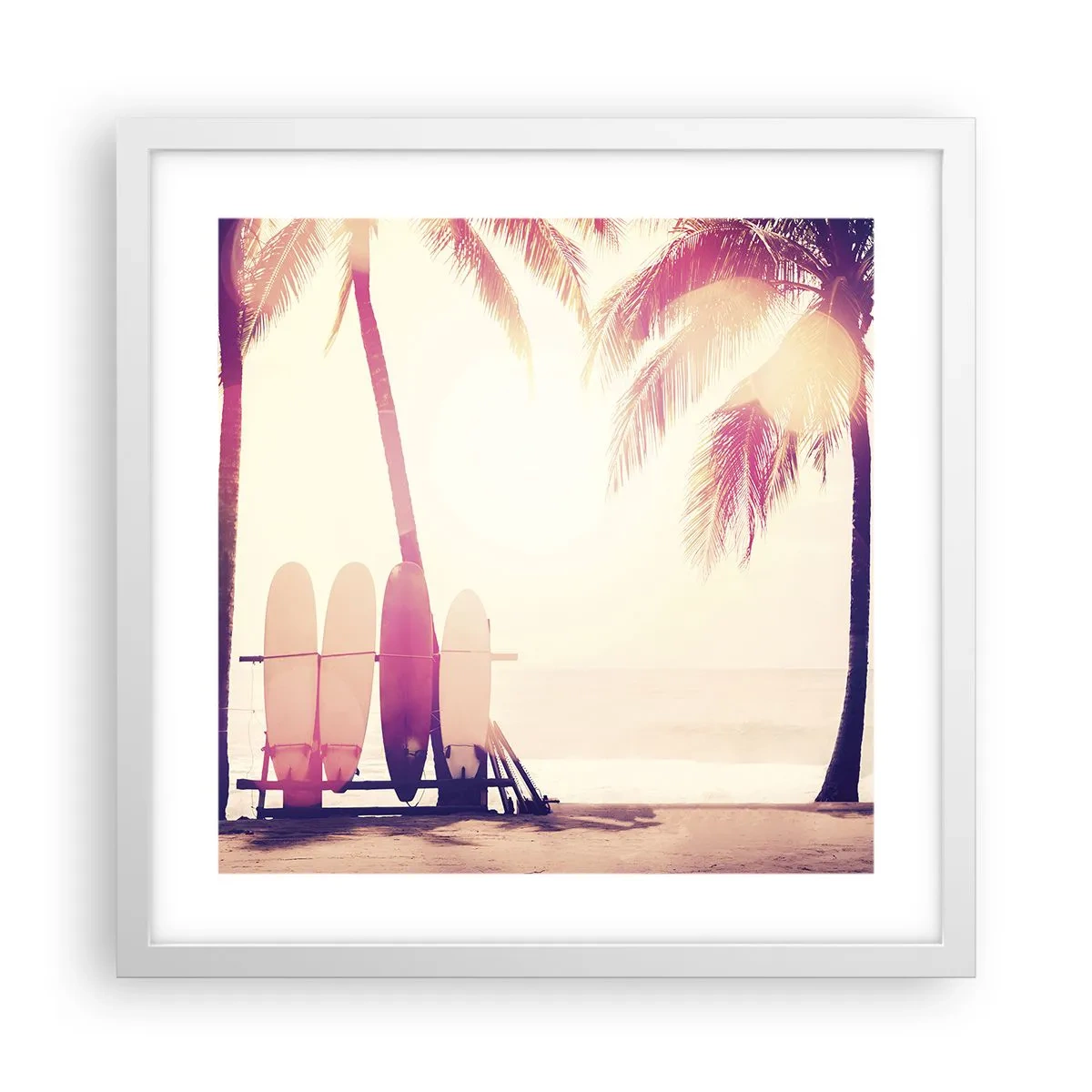 Plakat i hvid ramme - Det bliver en fantastisk dag - 40x40 cm